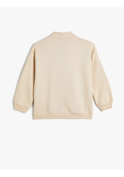 Koton Basic Sweat Dik Yaka Yarım Fermuar Kabartmalı Baskı Detaylı Şardonlu Gri 4wkg10699ak Gümüş Rengi Koton Basic Sweat Dik Yaka Yarım Fermuar Kabartmalı Baskı Detaylı Şardonlu Gri 4wkg10699ak Gümüş Rengi