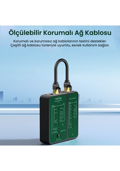 Veggieg Rj45 Rj11 Uyumlu Cat6 Cat7 Cat8 Poe Destekli Network Ethernet Test Cihazı