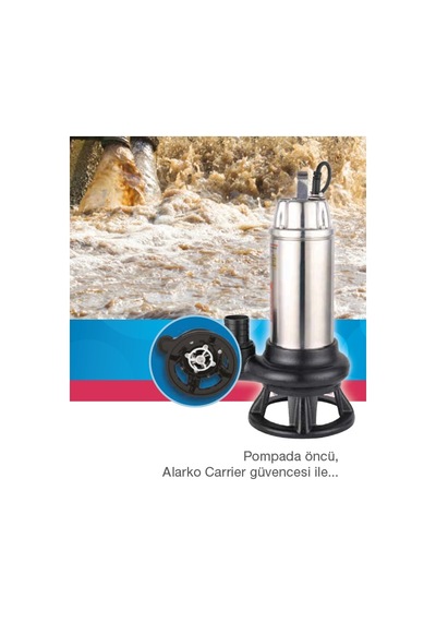 Alarko Wqcnd 13-10 1.5 Hp Paslanmaz Parçalayıcı Bıçaklı Dalgıç