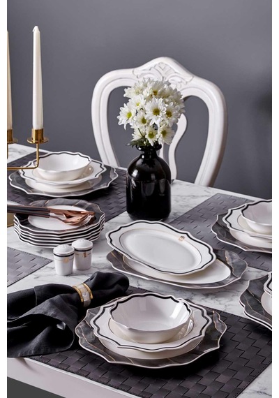 Neva N3246 Marble Plus Romantik 28 Parça 6 Kişilik Yemek Takımı