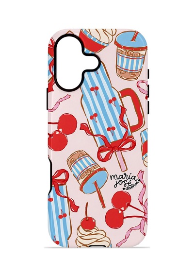 Apple iPhone Uyumlu 17 Vorian Çift Katmanlı Magsafe Kılıf Dolce Cherry Picnic
