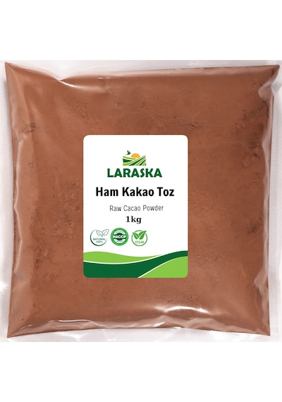 Natural Ham Kakao Toz 1kg - Raw Cacao Powder Aile Boyu Paket