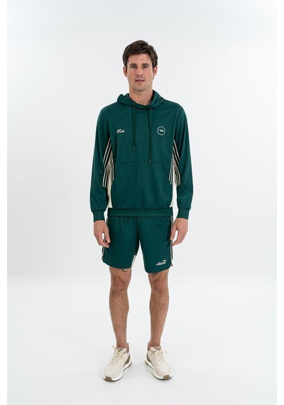 Maraton Boxy Erkek Kapüşonlu Yeşil Sweatshirt Yeşil