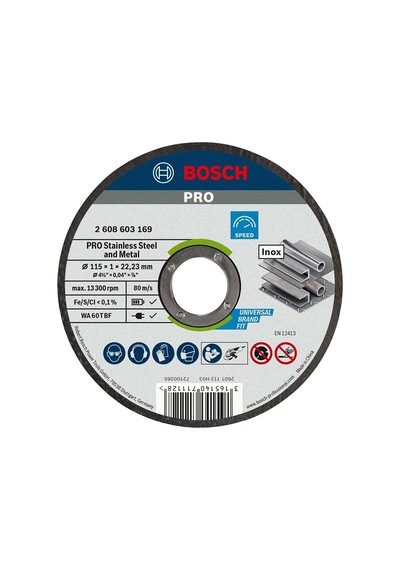 Professional Kesme Diski Düz Standart Inox Rapido İçin, 2608603254