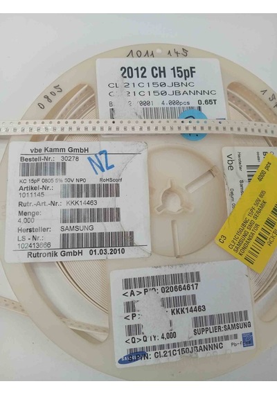 Cl21c150jbnc 15pf 50v 805 Samsung Uyumlu Uyumlu Smd Seramik Kondansatör 500 Adet