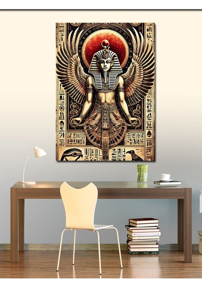 Kanvas Tablo Firavun Ve Mısır Motifi 100cmx140cm