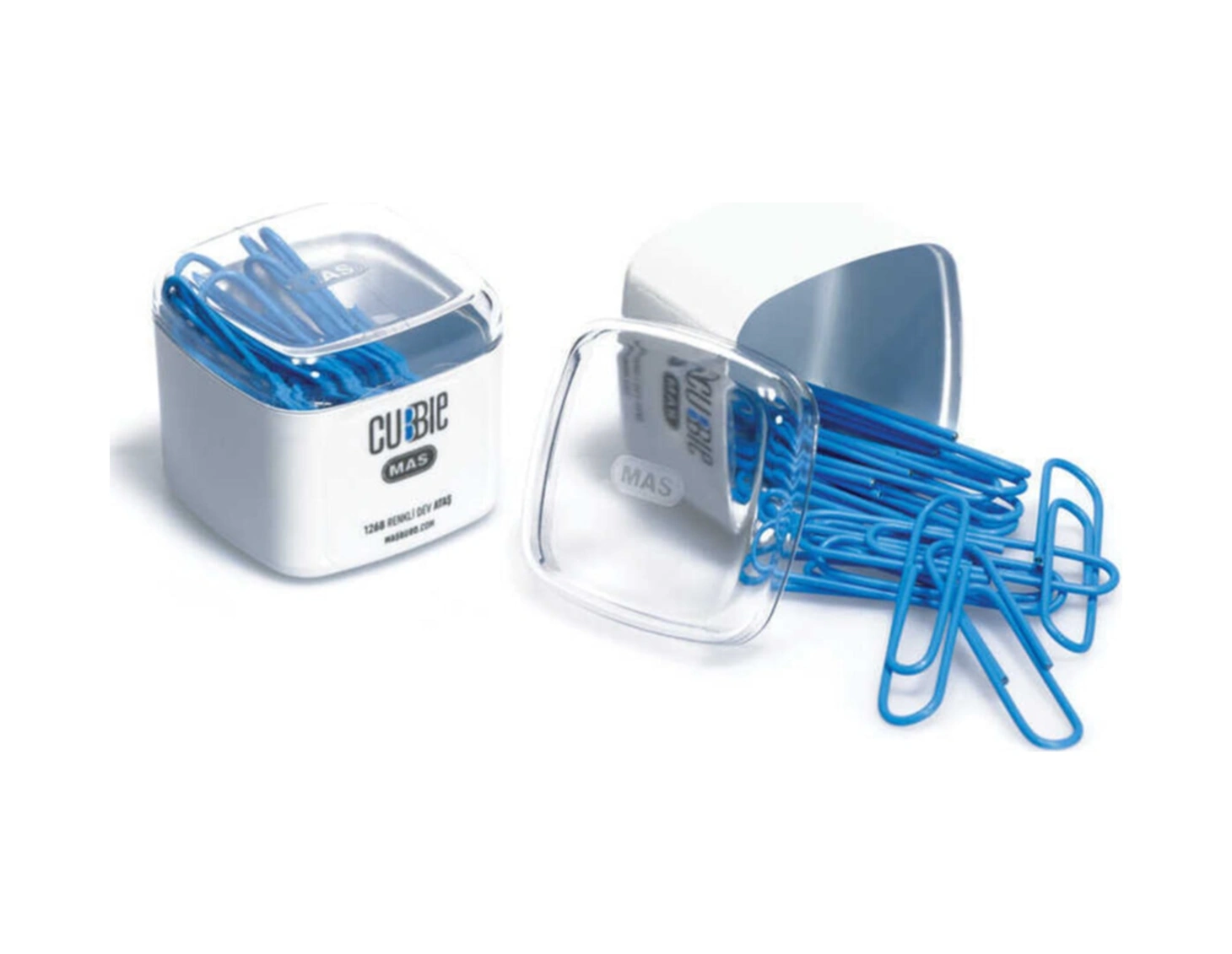 Cubbie Renkli Ataç Dev Ataş 50 Mm 15 Li Tek Renk Mavi 8 Paket