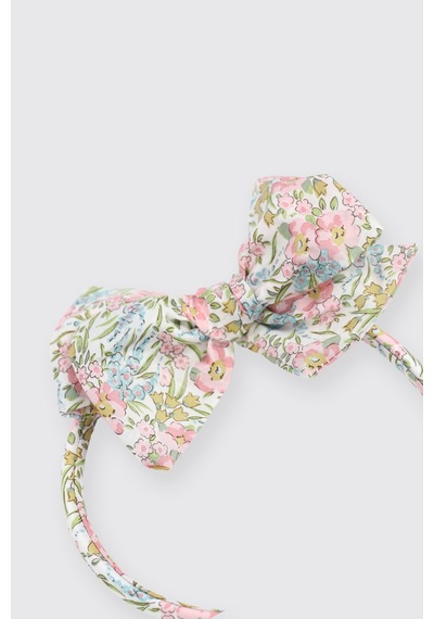 Panço Liberty Kumaş Çiçekli Kız Çocuk Taç Pembe