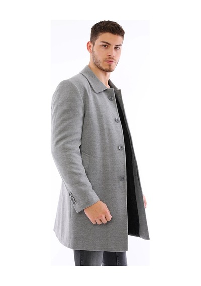 Plt8365 Dewberry Erkek Palto-Gri