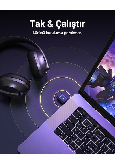 Ugreen Usb-c Bluetooth Ses Verici Transmitter , Ps5 / Switch / Pc Uyumlu, Düşük Gecikme, 45008