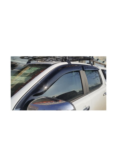 Ford Ranger T6 T7 T8 Cam Rüzgarlığı 4 Lü Set Piano Black Parlak Siyah Yağmur Rüzgarlığı