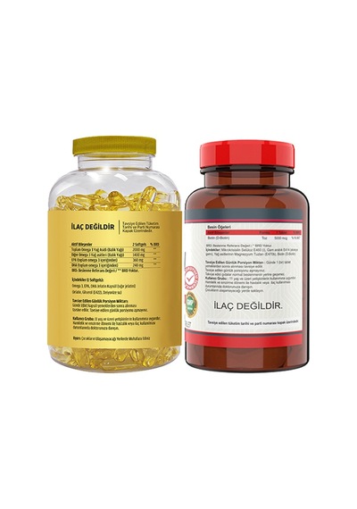 Flx Omega 3 Balık Yağı 90 Softgel & Nevfix Biotin 5000 Mcg 120