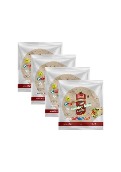 Untad Tortilla Lavaş Tam Buğdaylı 8 Li 560 Gr X 4 Adet