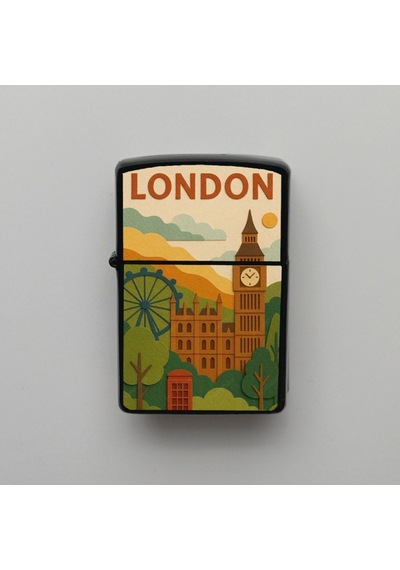 Birleşik Krallık İngiltere London Londra Benzinli Çakmak Siyah