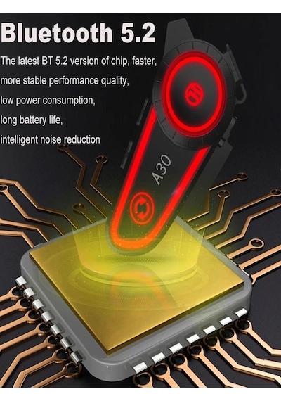 Deanb A030 Ip7 Su Geçirmez Rgb Wireless İnterkom Motor Motosiklet Stereo