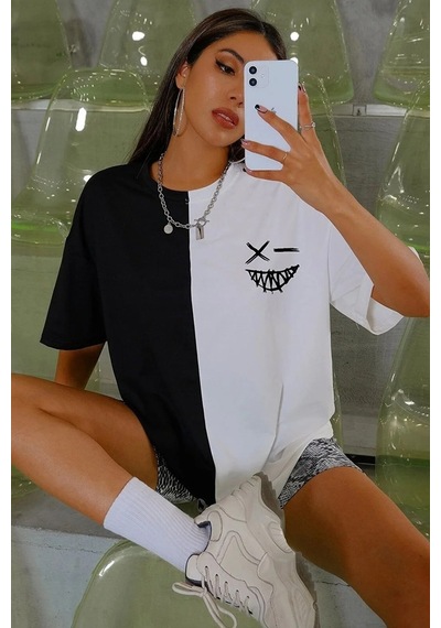 Sırt Baskılı Tasarım Tshirt Siyah