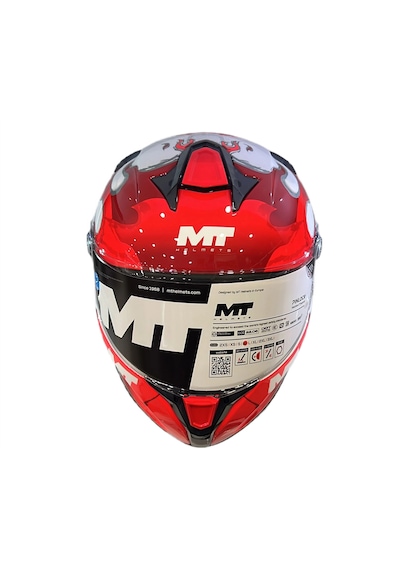 Mt Helmets Targo S Yamanaka 2025 A5 Kapalı Motosiklet Kaskı Kırmızı
