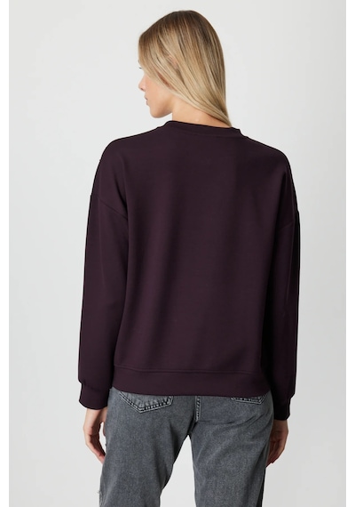 On Fashion On Omuzları İncili Sweat Lacivert