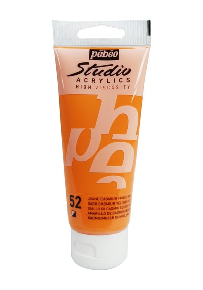 Pebeo Studio Akrilik Boya - Dark Cadmium Yellow - 100Ml - N 52