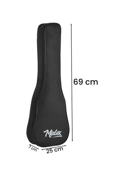 Midex Cs-26a-100x Tenör Ukulele Çantası 100'lü Paket Kaliteli Siyah Kılıf 100 Adet