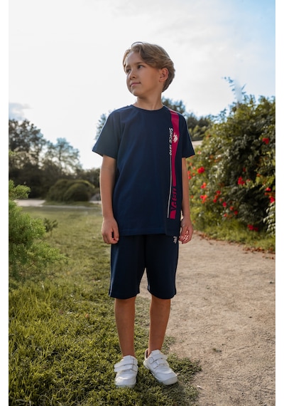 U.s. Polo Assn. 2400 %100 Pamuk Cepli Erkek Çocuk Şort Pijama Takım Lacivert