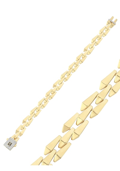 Özçam Gold 14 Ayar Delta Gurmet Bileklik Sarı