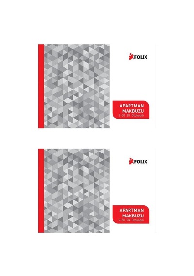 Folix Apartman Makbuzu 14 X 20 Cm 2-50 2 Nüsha Otokopili 50 Yapra N11.343