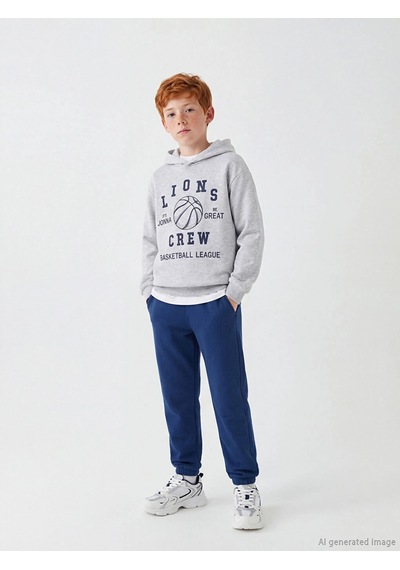 LC Waikiki Lcw Kids Gri Erkek Çocuk Kapüşonlu Baskılı Eşofman Takımı Lıght Grey Melan LC Waikiki Lcw Kids Gri Erkek Çocuk Kapüşonlu Baskılı Eşofman Takımı Lıght Grey Melan