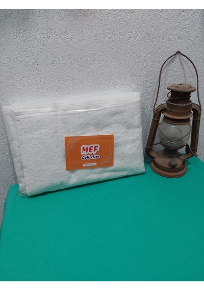 Mef Collection Banyo Havlu Seti Büyük Boy Beyaz 2'li Beyaz