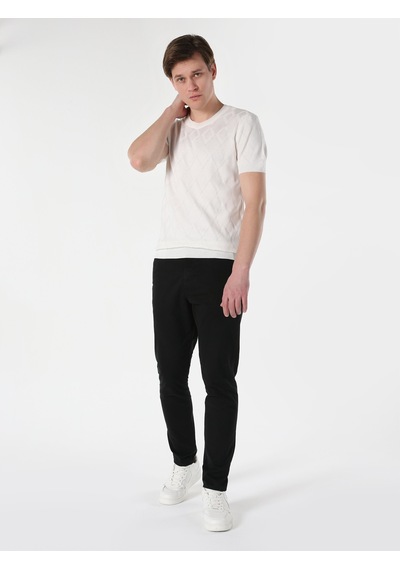 Colin's Regular Fit Bisiklet Yaka Beyaz Erkek Kazak CL1064502_Q1.V1_OFW