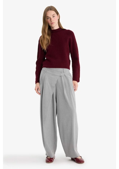 Defacto Regular Fit Yarım Balıkçı Yaka Kazak F4768ax25wnbr466 Bordo