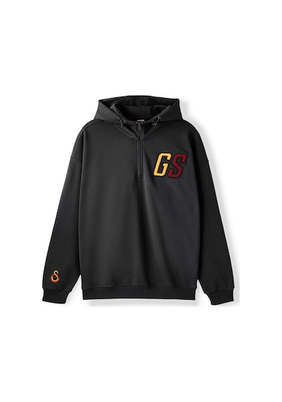 Gsstore Galatasaray Erkek Yarım Zip Hoodie E252107 Siyah