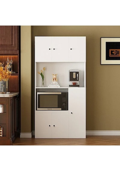 Talha Çok Amaçlı Dolap-mikrodalga-erzak-airfryer-mutfak-kiler Dolabı-kahve Köşesi-beyaz-90 Cm Beyaz Talha Çok Amaçlı Dolap-mikrodalga-erzak-airfryer-mutfak-kiler Dolabı-kahve Köşesi-beyaz-90 Cm Beyaz