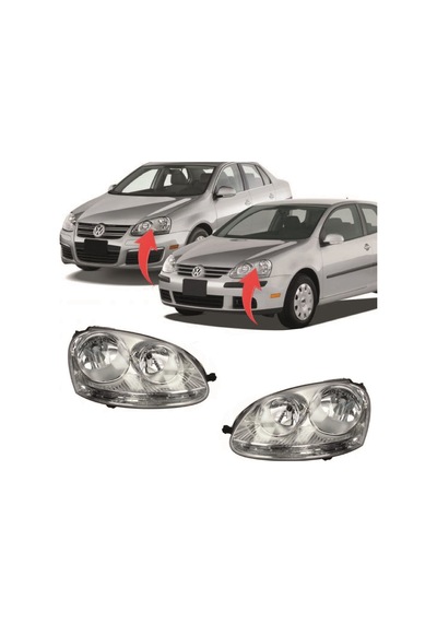 Ns Vw Golf 5 Jetta Sağ-sol Takım Far Lambası İçi Nikelaj 05-11