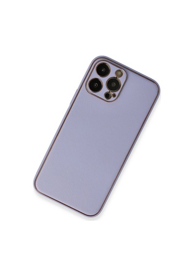 Apple  Uyumlu  iPhone 13 Pro Kılıf Coco Deri Silikon Kapak Açık Lila