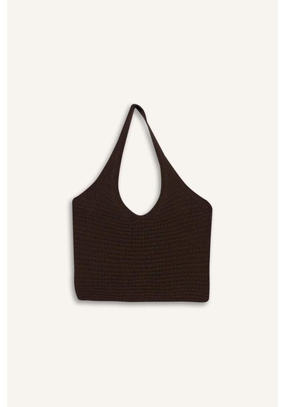 Defacto Slim Fit Dar Kesim Halter Yaka Atlet F8367ax25hsbn477 Kahve