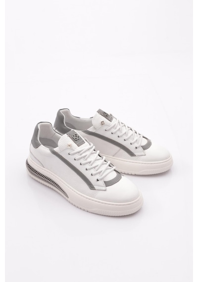 Dgn 5744 Erkek Bağcikli Sneakers Ayakkabi Beyaz