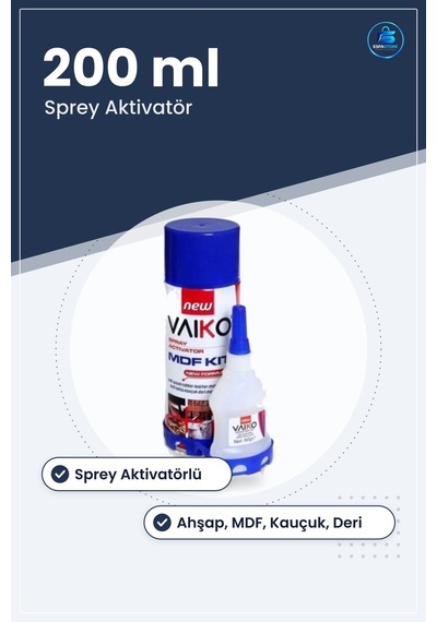 Hızlı Yapıştırıcı 200 Ml Mdf Kiti Sprey Aktivatörlü Ahşap Kauçuk