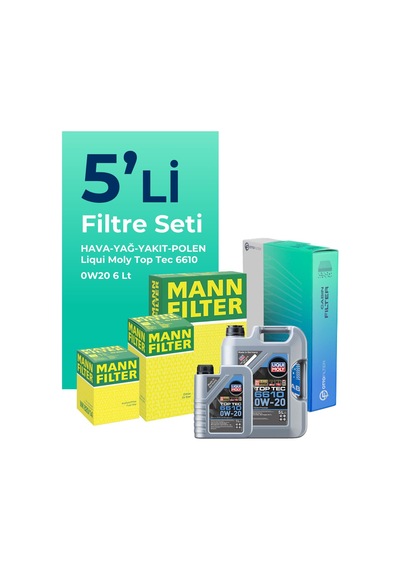 Mann Mercedes E220 Dizel Filtre Bakım Seti Liqui Moly Motor Yağlı 2023-2025 5 Li