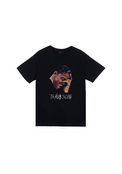 Stoned&Fame Scott Baskılı T-shirt SIYAH Siyah