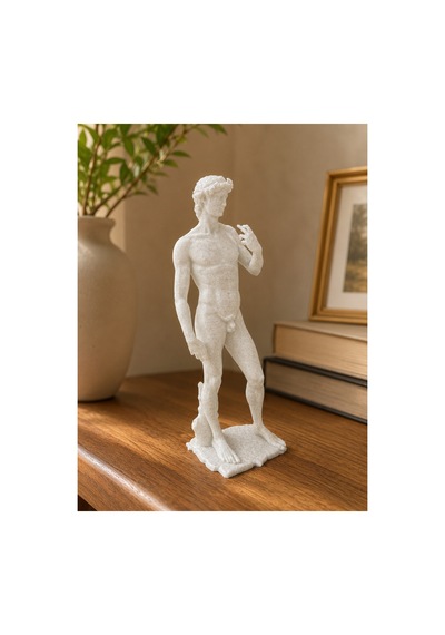 +18 Dekoratif Davut Heykeli Michelangelo - Plastik Biblo 19 Cm