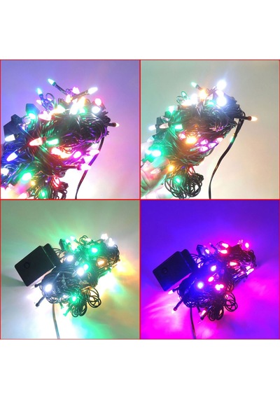 İç Mekan Led Aydınlatma Rgb Animasyonlu Siyah Kablo 10m İp Yılba
