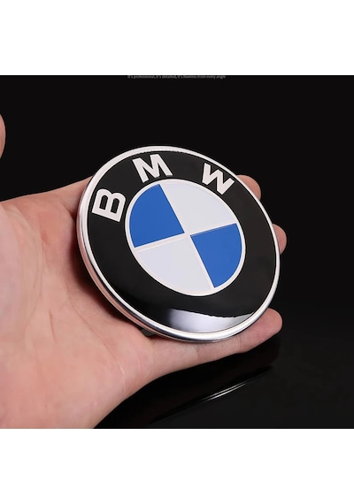 74mm 82mm Araba Ön Kaput Emblem Kaput Rozeti Arka Bagaj Logosu Bmw E46 E39 Full Black 82mm 1pc 1 Piece Set