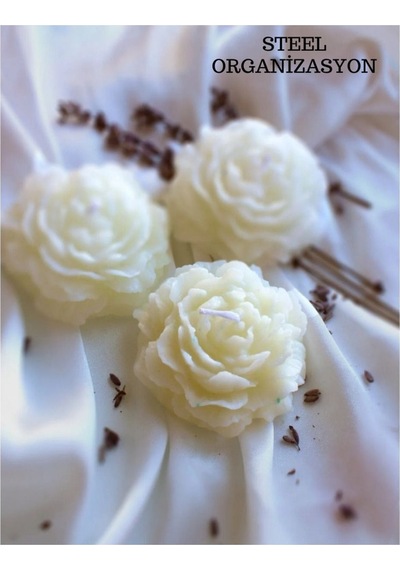 Bernami Mumluk Şamdanpinterest 10 Adet Süslemeli Şakayık Mum, Düğün, Nikah, Kına, Söz, Doğum Diğer