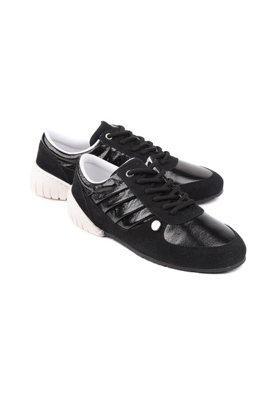 Stato Frame Kadın Sneaker Günlük Rahat Bağcıklı Spor Ayakkabı Siyah