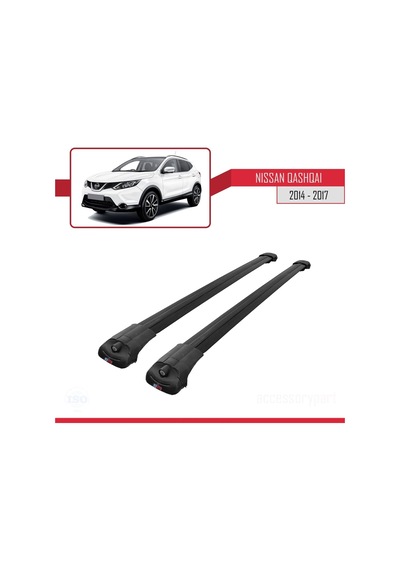 Nissan Qashqai 2014-2017 Arası İle Uyumlu Ace-1 Ara Atkı Tavan Barı Siyah