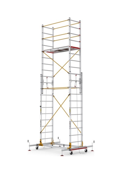 Çağsan 2x11 Basamaklı Telesafe Xl Fp - İki Parçalı Alüminyum İskele S006 Xl Fp