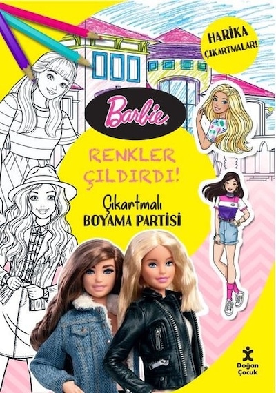 Barbie Renkler Çıldırdı! Çıkartmalı Boyama Partisi- Doğan Çocuk