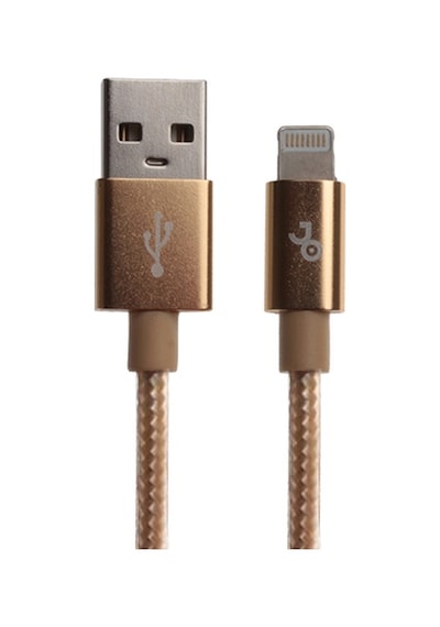 Jopus Stylish Cloth Lightning Data ve Şarj Kablo - Gold