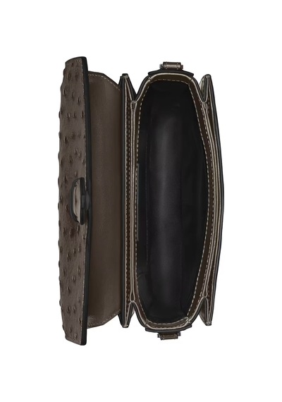 Montblanc Devekuşu Dokulu Deri Nib Çapraz Çanta 220472 Kahverengi